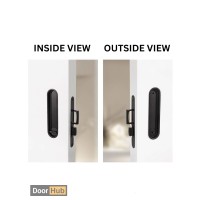 Rose Gold Sliding Door Handle Set – Telescopic Lock for Wooden & Aluminium Doors